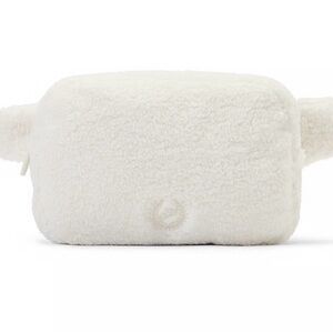 Victoria’s Secret PINK Plush Teddy Belt Bag | Cozy White Shell | NWT